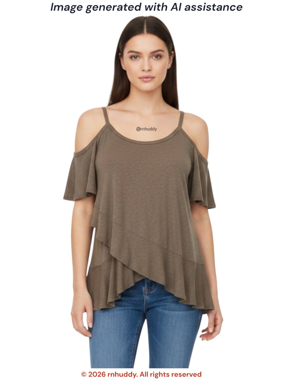 NWT Express M khaki olive 53% linen cold shoulder top